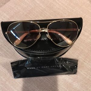 Marc by Marc Jacobs Gold Aviator Sunglasses